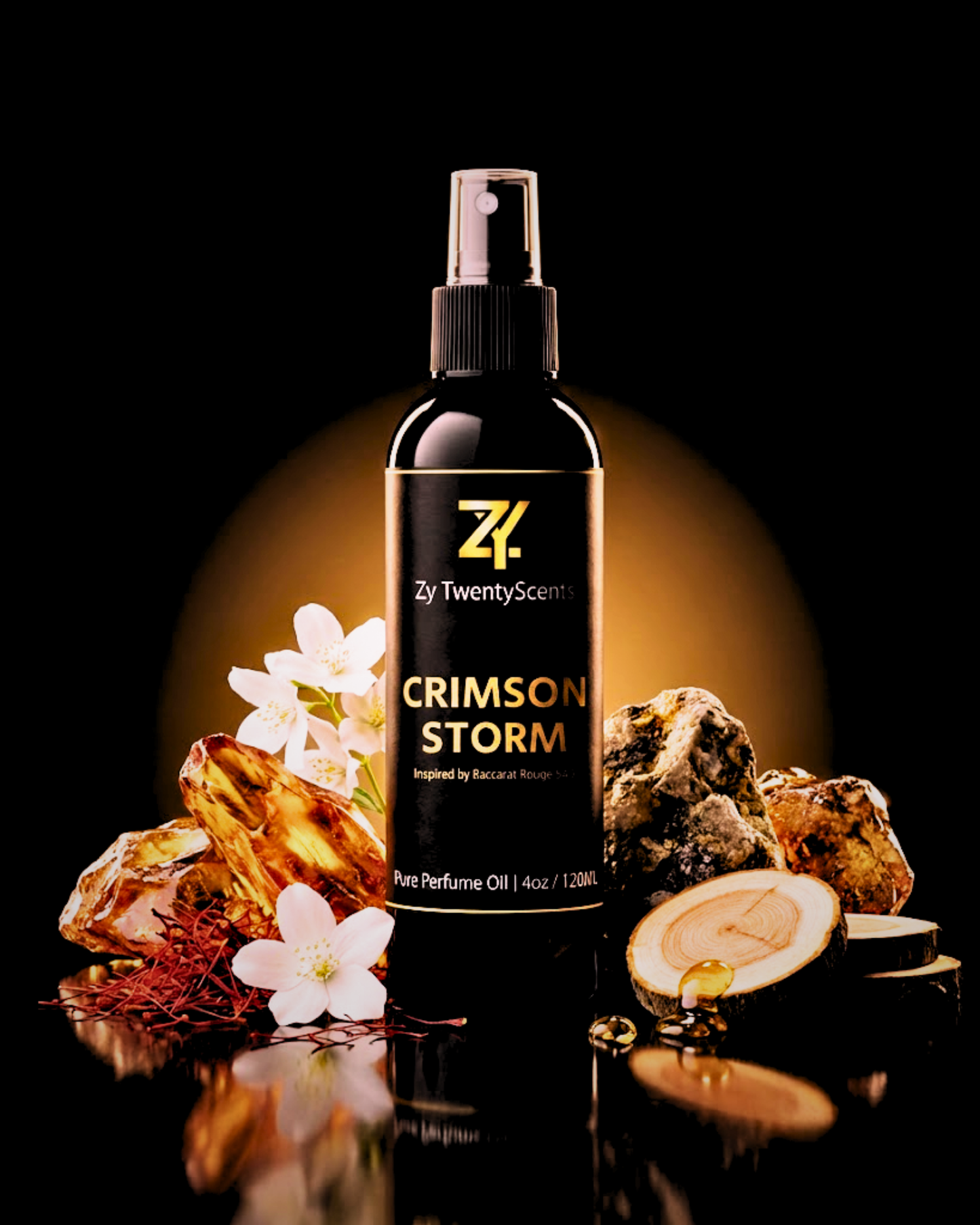 CRIMSON STORM: Pure Perfume Oil (Inspired by Baccarat Rouge 540)