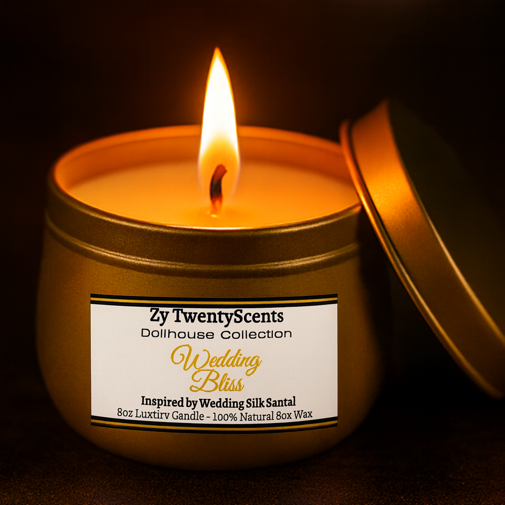 8oz 100% Natural Soy Wax Candle: Made with Pure Perfume Oils | Fragrance Oils| by Zy TwentyScents