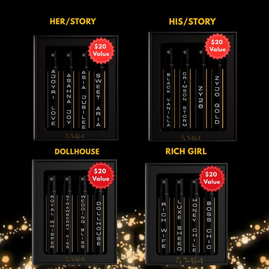 "THE ULTIMATE" DISCOVERY SET (U): 5 ML Pure Perfume Oils | Fragrance Oils |by Zy TwentyScents